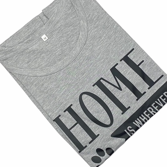 Home is Wherever My Cat is T-Shirt Grey Size Medium - Picture 4 of 8